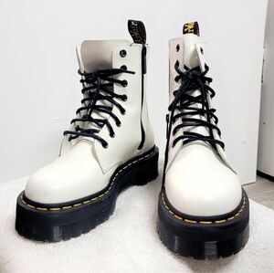 Dr. Martens Jadon platform white boot